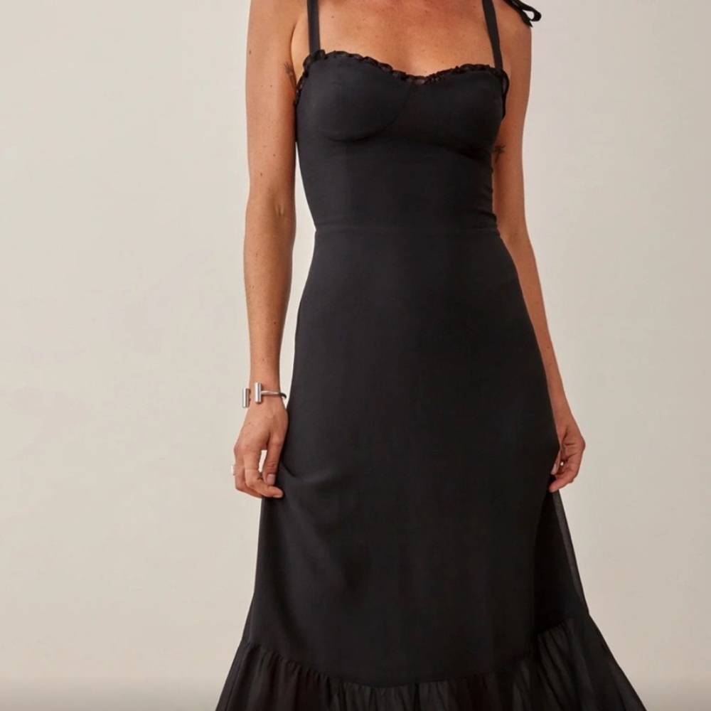 NWOT Reformation Nikita Dress in Black